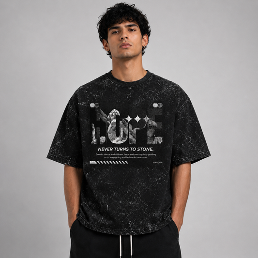 Hope Acid Washed Oversized Tee