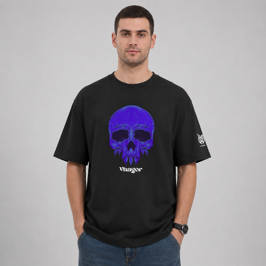 Skull Vhagor Printed Oversized Classic T-Shirt