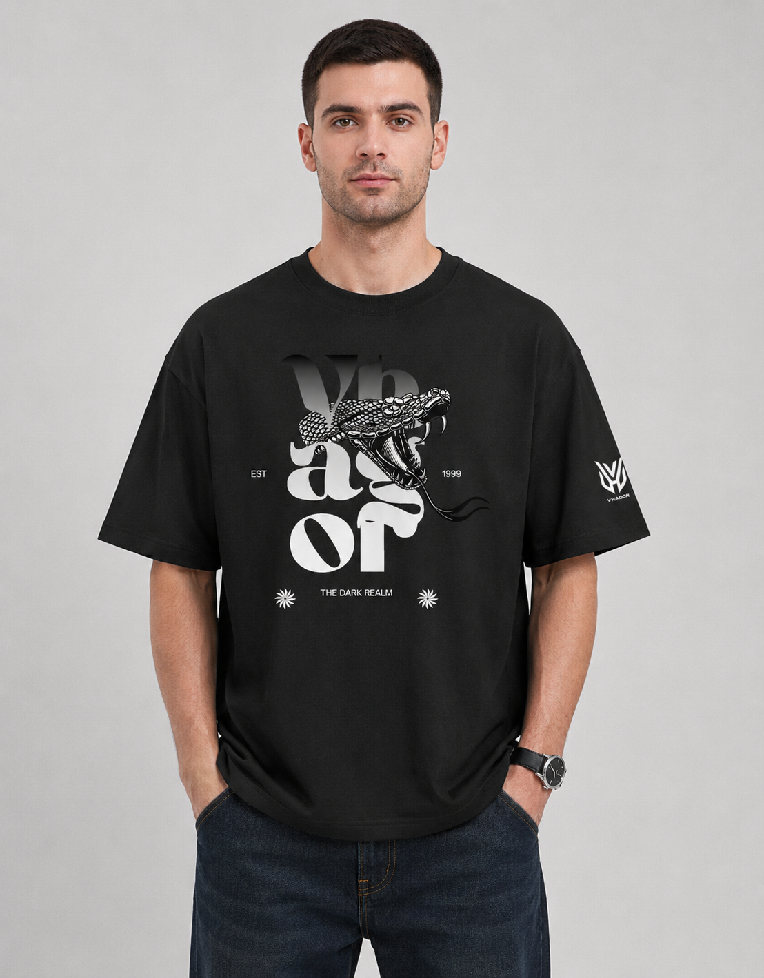 Snake graphic Oversized  T-Shirt