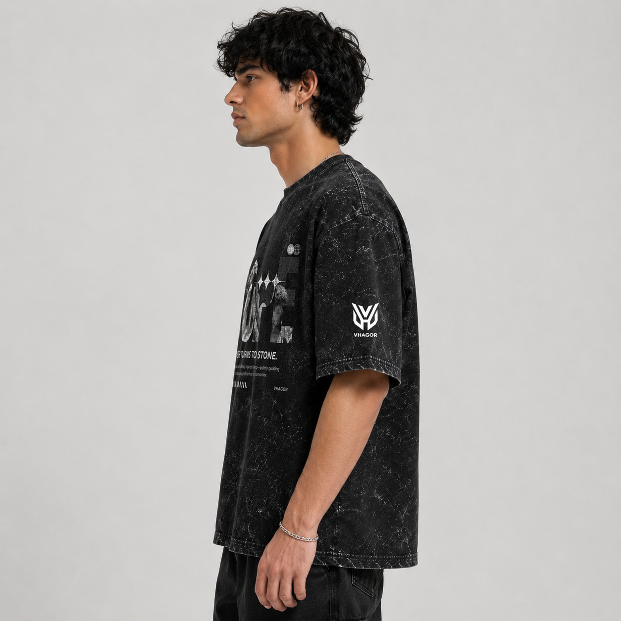 Hope Acid Washed Oversized Tee