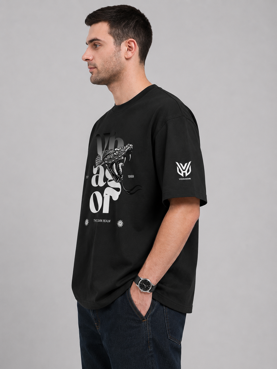 Snake graphic Oversized  T-Shirt